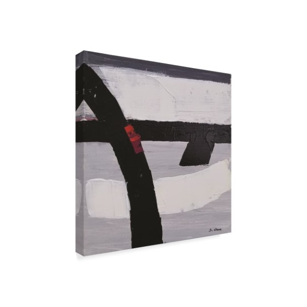Masters Fine Art 'Black And White Abstract 180712' Canvas Art,14x14
